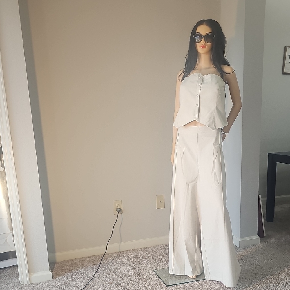 Cider Cream Wide Leg Jumpsuit